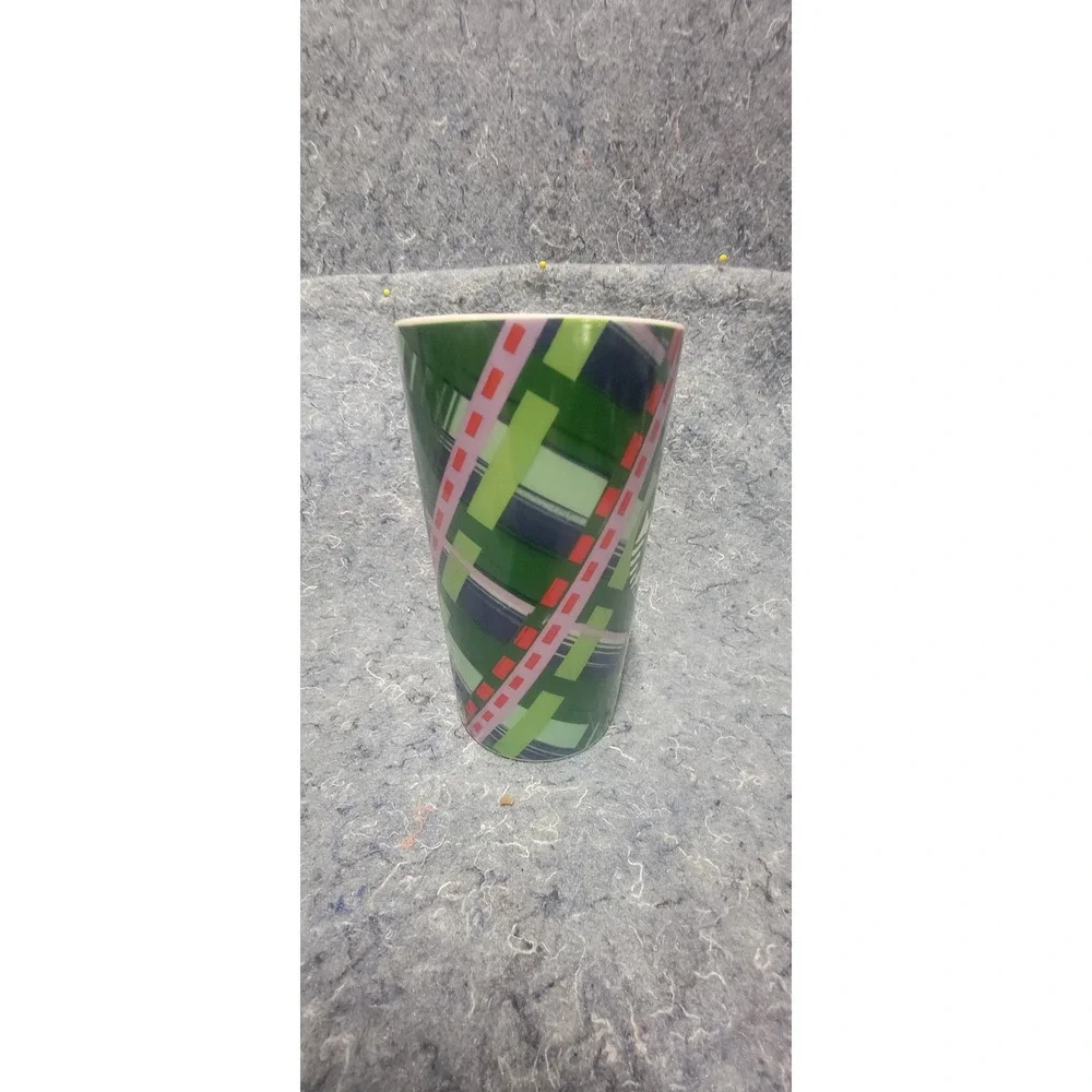 Starbucks 2020 Green Plaid Holiday Christmas‎ Ceramic Coffee Cup 16oz